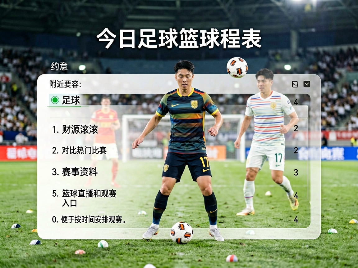 今日足球篮球赛程表